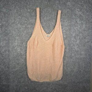 Madewell Women's Tank Top Knit Pullover Cream Size 2X Boho Casual Festival